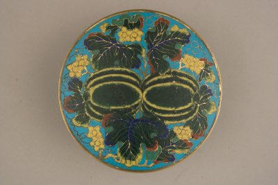 图片[2]-Xuande style filigree enamel melon and fruit pattern box-China Archive